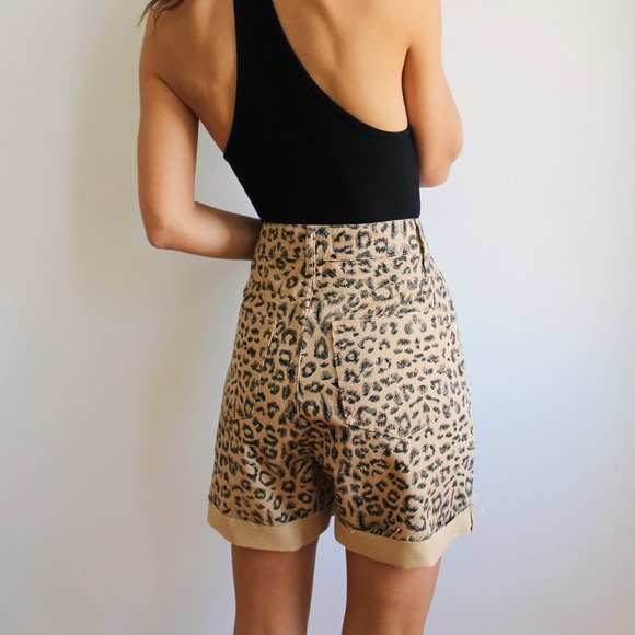NWT Free People Dogtown Cut Off Shorts / Cheetah - Picture 2 of 6